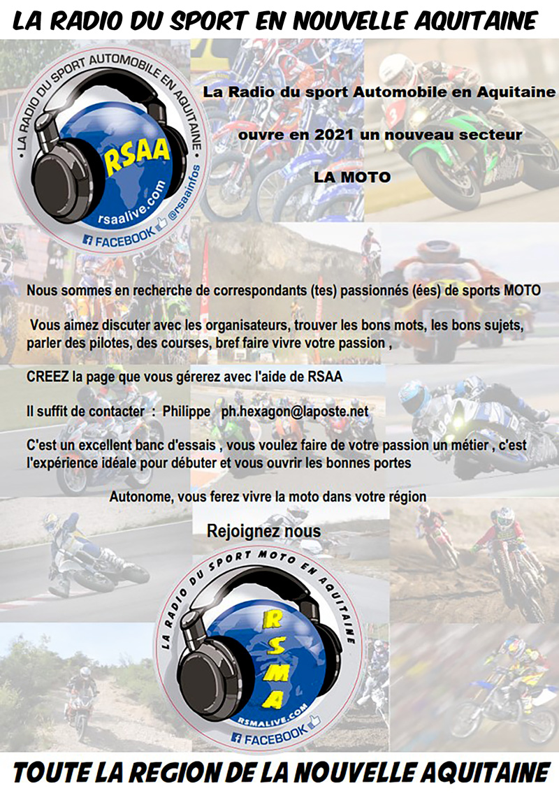 La Radio du Sport Moto en Aquitaine